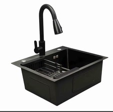 Évier cuisine noir Acier