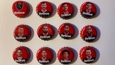 Jupiler Beer caps Set of 12 crown caps WC 2022 complete set from BELGIUM