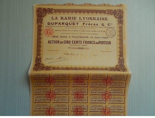 Ancienne action 500f la - -,