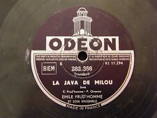 "Emile Prud'Homme Disque 78 Tours La Java de Milou a la française""