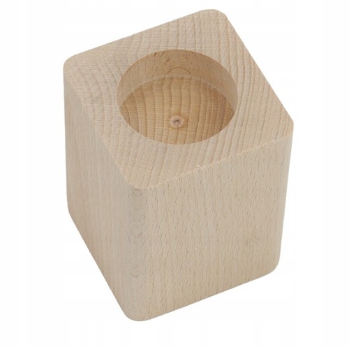 Bougeoir bois 8x6cm bords - 8x6cm,