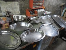 Lot 11 plats inox