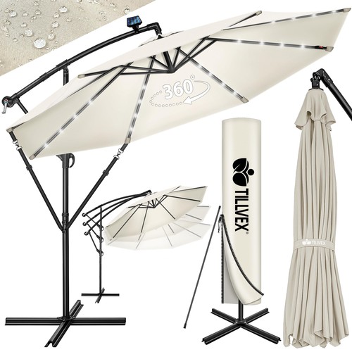 Parasol déporté solaire - , led