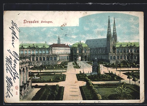 Carte postale dresde chenil - dresde,,
