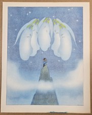 Estampe 1944, SAMIVEL : Montagne, Humour, Alpinisme, Qui veut faire l'ange...