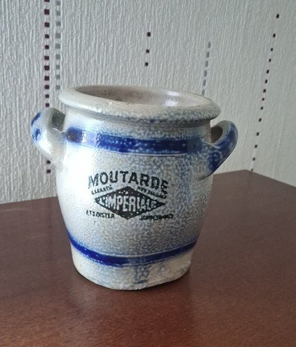 Grand pot moutarde - ancien, en