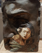 Abstract Painting  Fanciullo Morso Da Un Ra Marso  Caravaggio Signed