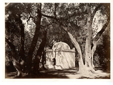 Algeria, Marabout Sidi-Yacoub Vintage Albumen Print.  18x2 Albumen Print
