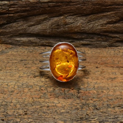 Bague artisanale ambre de - bague,