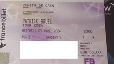 Place de concert Patrick Bruel