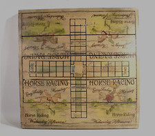 TABLEAU BOIS COUNTRY CORNER,  HORSE RACING, jeu de petits chevaux
