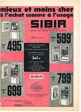 ADVERTISEMENT ADVERTISING 1959 SIBIR refrigerators refrigerators freezers