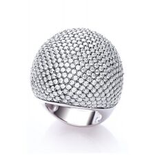 Bague Cocktail Micro Pave Designer - J.Jaz - Blanche - JZR001