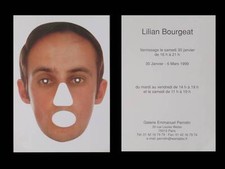 CARTON INVITATION EXPOSITION - LILIAN BOURGEAT - 1999 - GALERIE PERROTIN
