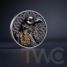 The Raven Creatures of Nocturne 1oz Antique finish Silver Coin CFA Cameroon 2025