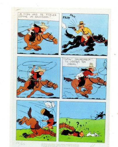 Carte postale tintin la - tintin.,