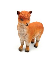 Figurine En Polyresine Alpaga Pako Animal Décor En Polyresine Orange 7,5 Cm