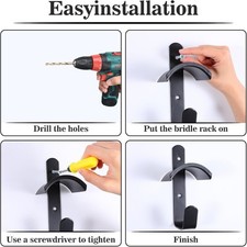 Support de selle mural en métal 2 pièces support de bride pour équipement sta