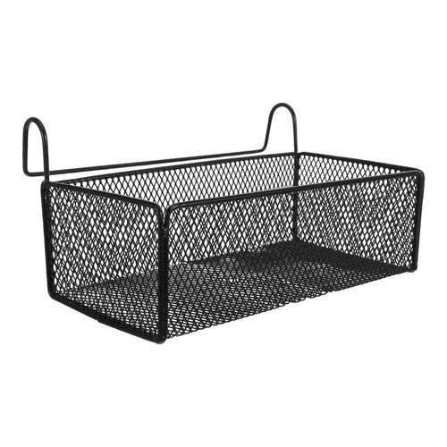 Black iron bedside storage - black,