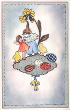 CP ILLUSTRATED RABBIT CHEEKS ACCORDION CHICKS EGGS COLORED BELLS - 36961
