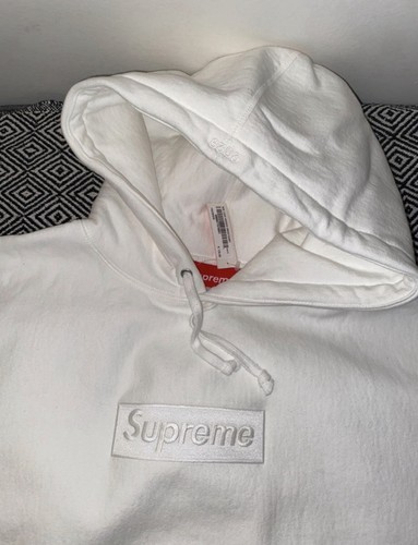 Hoodie supreme box logo blanc - hoodie,
