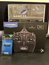 BLADE NANO S3 MICRO RC HELI + SPEKTRUM DXS 6 CH TRANSMITTER + EXTRA BATTERY