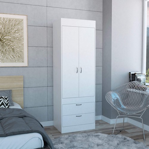White armoire double - white, two