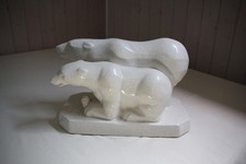 Couple ours debouts sur socle