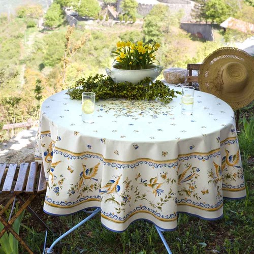 Nappe ronde coton - , enduit