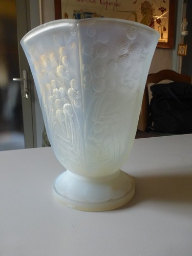 Grand vase verre opalescent - verre,