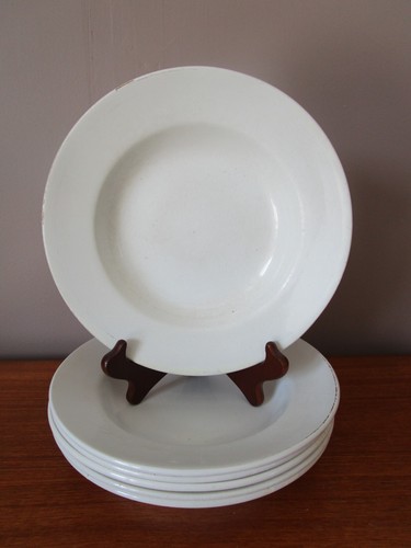 Assiettes creuses blanches - 6,