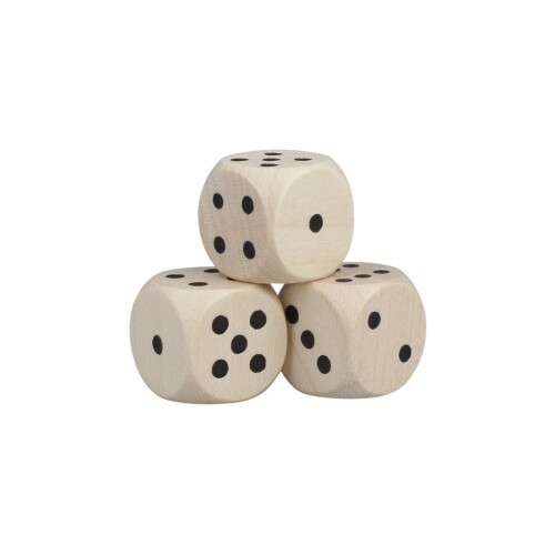 Dés cubes 20mm bois - -,