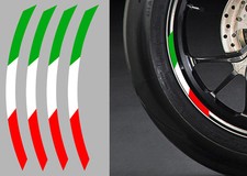 4 X STICKERS ITALIE ROUE JANTE 17" POUR DUCATI APRILIA AUTOCOLLANT MOTO RA072