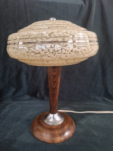 Lampe table bois métal - de,