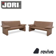 Jori JR 8750 Cuir Canapé Deux Places Marron Taupe Fonction Manuelle