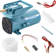DC 12V Aquarium & Pond Air Pump - 18W-120W Quiet Commercial Aerator with 6 Outle