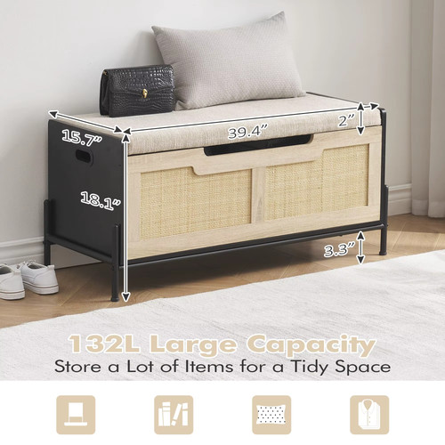 Entryway storage bench - storage, ottoman