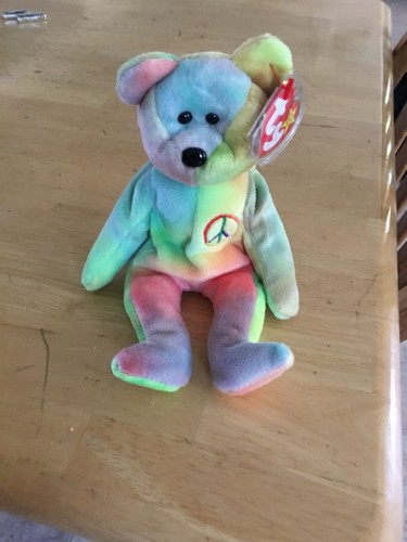 Peace bear beanie baby 1996 - peace,