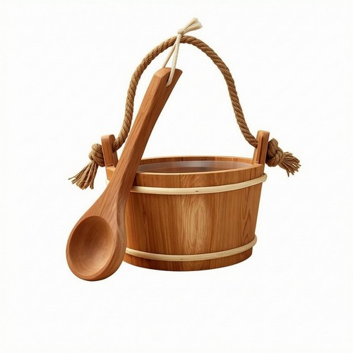 Seau sauna louche ensemble - sauna,