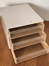 vintage lot CASIER tiroir en bois DMC filature couture RANGEMENT BOBINE de FILS