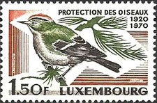 Timbre Oiseaux Luxembourg 756