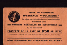 SURESNES (92) ENGINES "S.A. ENGINES BERNARD" PETROL strain notebook in 1934