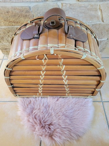 Ancienne valise bambou - valise,