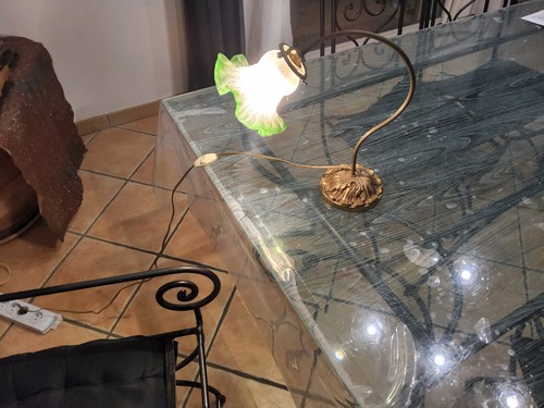 Ancienne lampe laiton bronze - lampe, laiton,bronze