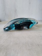 Sculpture porte stylo verre  presse papier signé