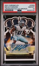 Micah Parsons 2021 Panini Chronicles Crown Royale Rookie Auto Bronze /49 PSA 10