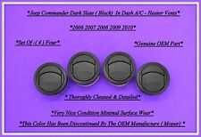 2006-2010 Jeep Commander Dash Black  AC Heat Air Vents Set of Four 07 08 09 OEM
