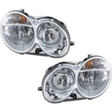 Halogen Headlight Set For 2003-06 Mercedes Benz CLK500 CLK55 AMG LH and RH CAPA