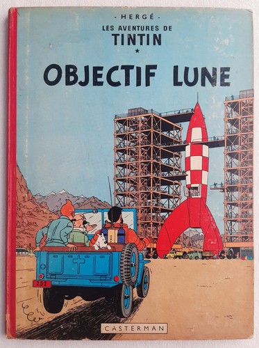 Tintin objectif lune - lune, rare