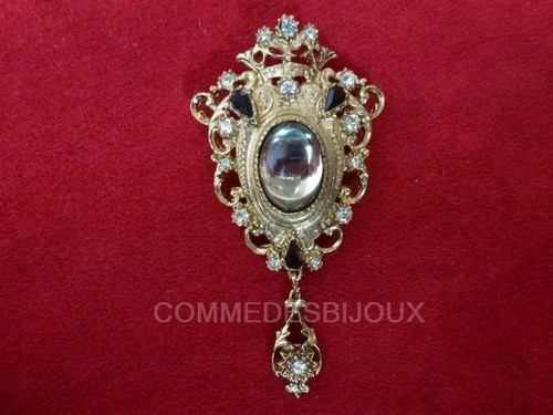 Broche vintage miroir belle - broche, au